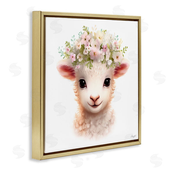Stupell Industries Roozbeh | Soft Floral Lamb