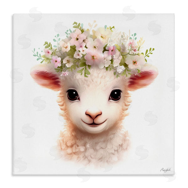 stupell industries Roozbeh | Soft Floral Lamb