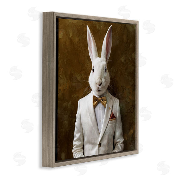 Stupell Industries Roozbeh | White Rabbit In Suit