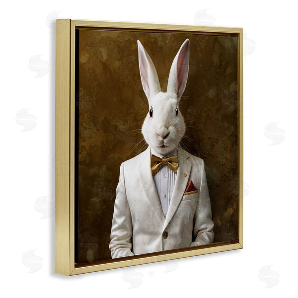 Stupell Industries Roozbeh | White Rabbit In Suit
