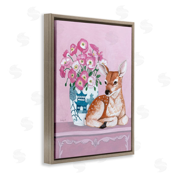 Stupell Industries Sally B | Flower Vase And Deer