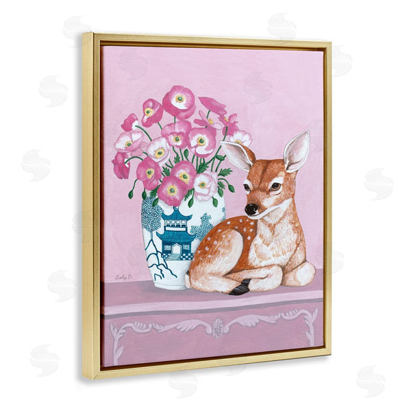 Stupell Industries Sally B | Flower Vase And Deer