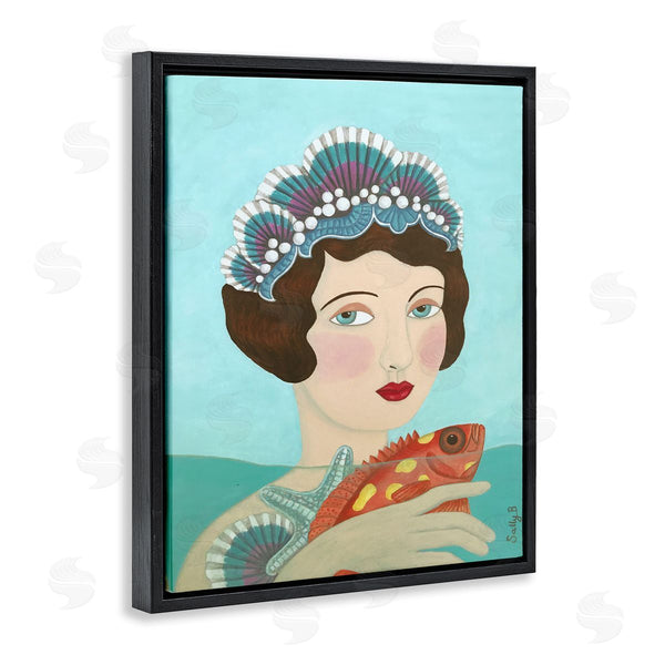 Stupell Industries Sally B | Woman And Fish Painting
