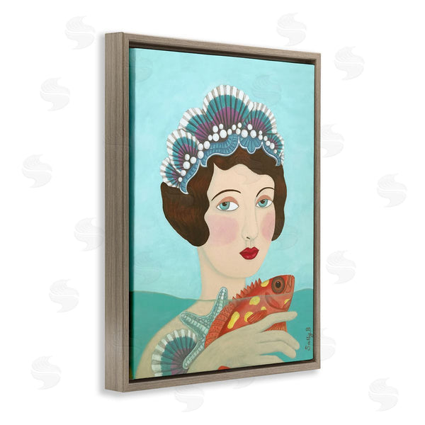Stupell Industries Sally B | Woman And Fish Painting