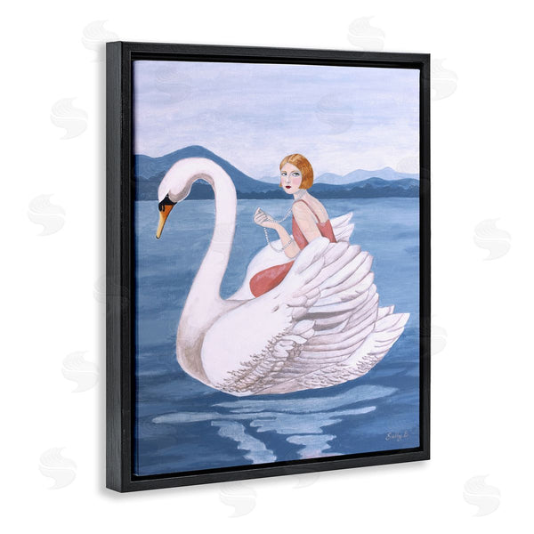 Stupell Industries Sally B | Woman And Swan Lake