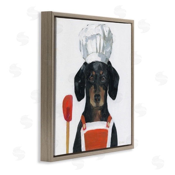 Stupell Industries Sally Swatland | Kitchen Chef Dog