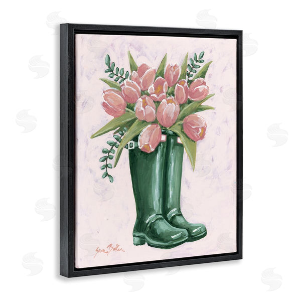 Stupell Industries Sara Baker | Pink Tulips In Boots