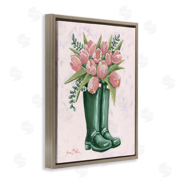 Stupell Industries Sara Baker | Pink Tulips In Boots