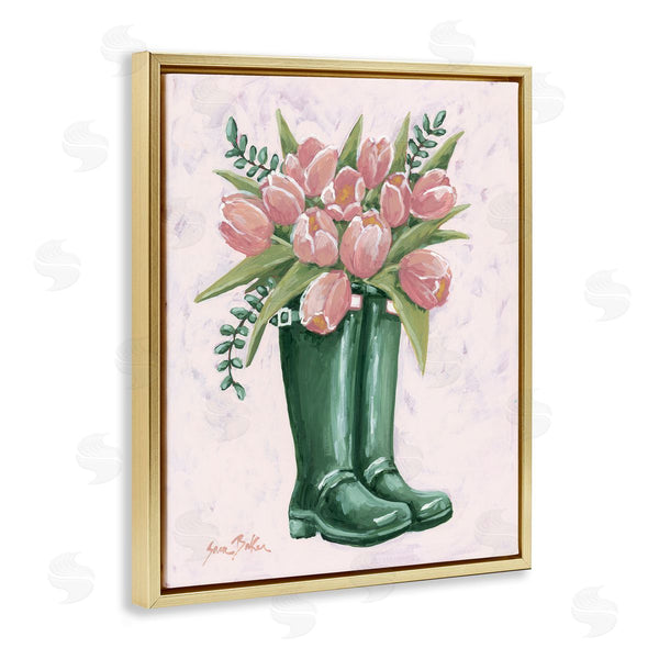 Stupell Industries Sara Baker | Pink Tulips In Boots
