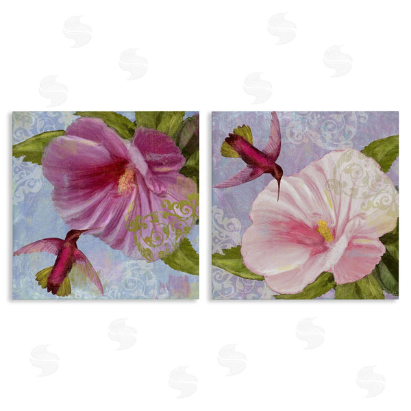 stupell industries Sasha | Hummingbirds & Poppy Bulbs