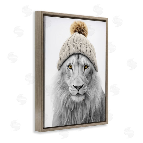 Stupell Industries Sasha | Lion In Winter Hat