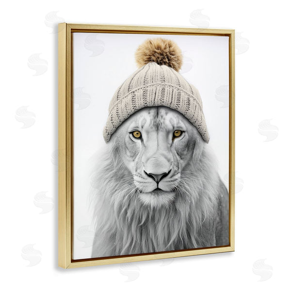 Stupell Industries Sasha | Lion In Winter Hat
