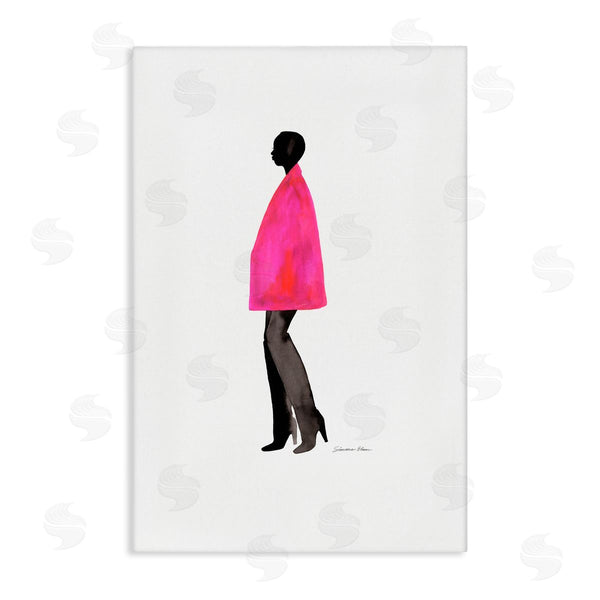 stupell industries Simone Elum | Fuchsia Pink Coat