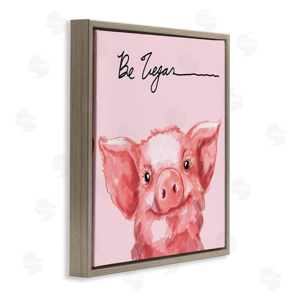 Stupell Industries Stella Chang | Be Vegan Cute Pig