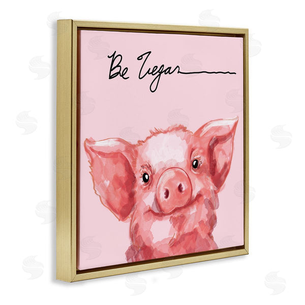 Stupell Industries Stella Chang | Be Vegan Cute Pig