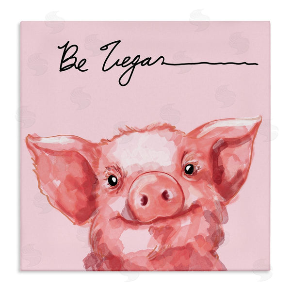 stupell industries Stella Chang | Be Vegan Cute Pig