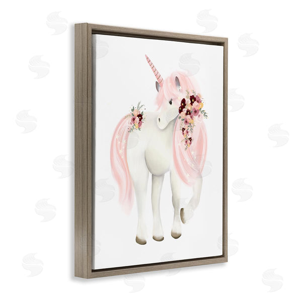 Stupell Industries Studio Q | Pastel Floral Unicorn
