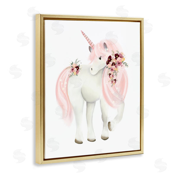 Stupell Industries Studio Q | Pastel Floral Unicorn