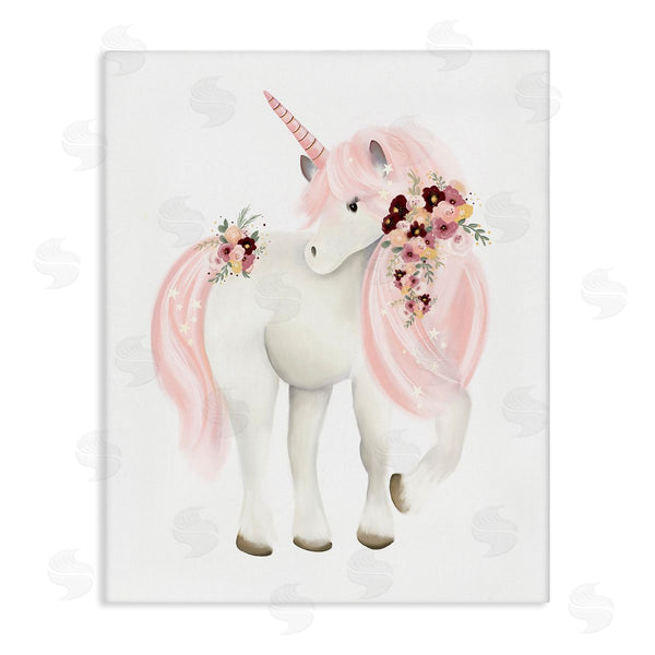 stupell industries Studio Q | Pastel Floral Unicorn