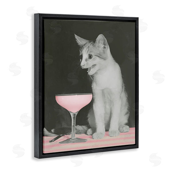 Stupell Industries Stupell Studio | Cat & Pink Drink