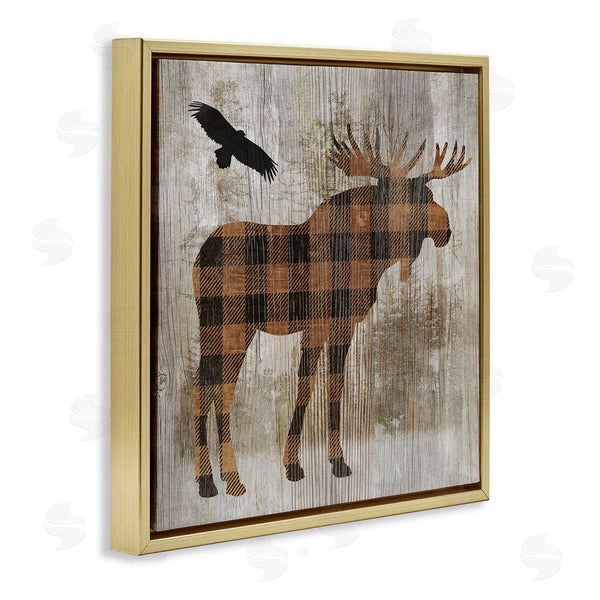 Stupell Industries Susan Arnot | Plaid Moose & Eagle
