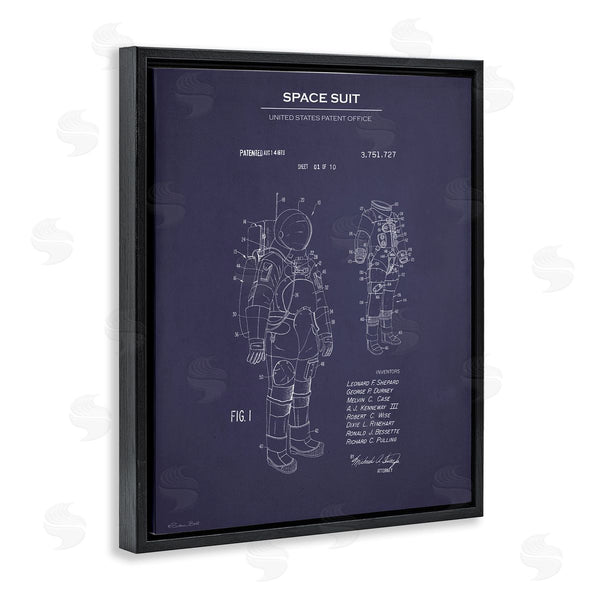 Stupell Industries Susan Ball | Space Suit Blueprint