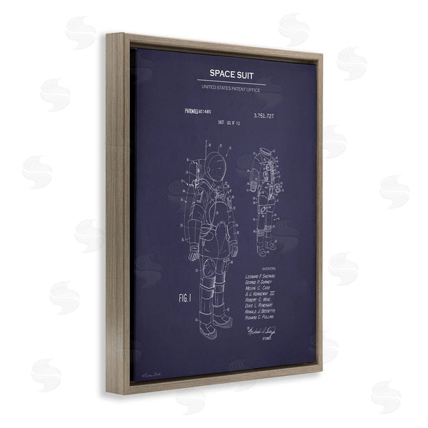 Stupell Industries Susan Ball | Space Suit Blueprint