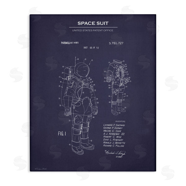 stupell industries Susan Ball | Space Suit Blueprint