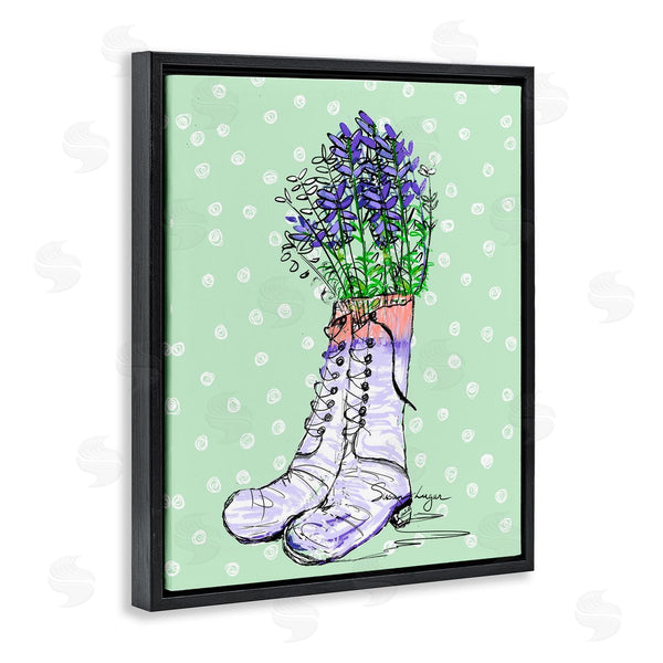 Stupell Industries Susan Lugar | Lavender Herb Boots