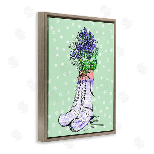 Stupell Industries Susan Lugar | Lavender Herb Boots