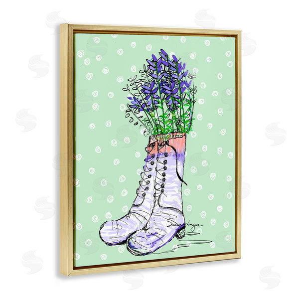 Stupell Industries Susan Lugar | Lavender Herb Boots