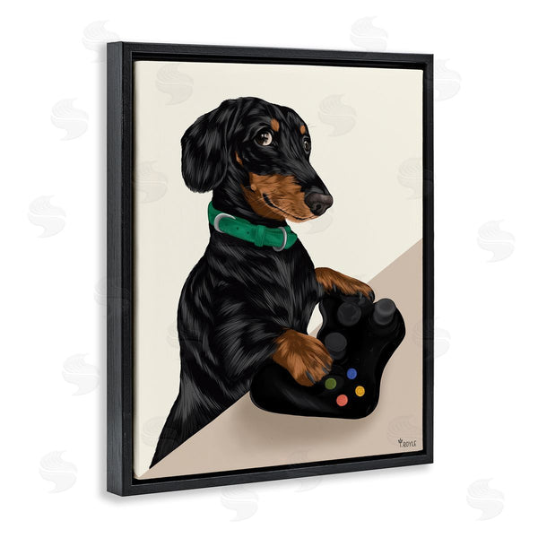 Stupell Industries Tara Royle | Gamer Dachshund Dog