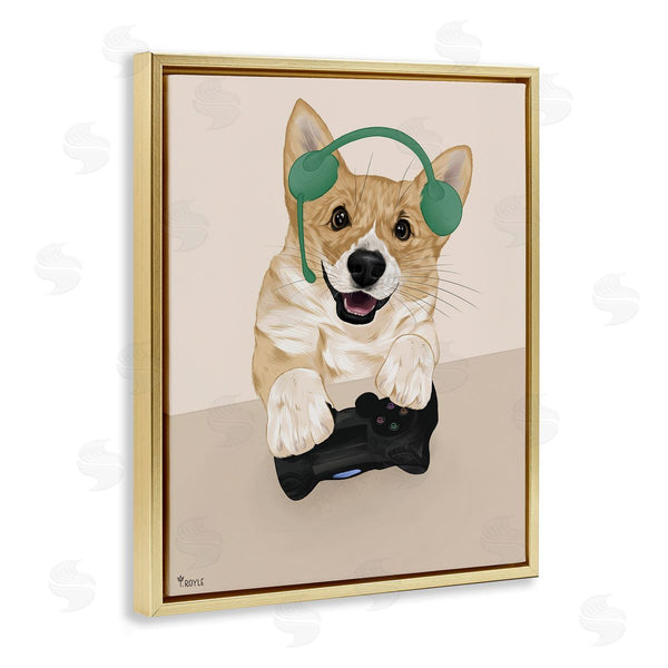 Stupell Industries Tara Royle | Happy Gamer Dog