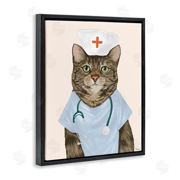 Stupell Industries Tara Royle | Nurse Doctor Cat