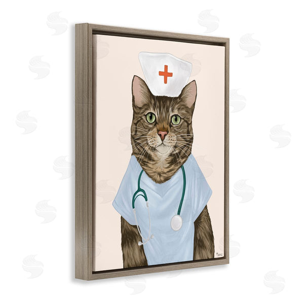 Stupell Industries Tara Royle | Nurse Doctor Cat