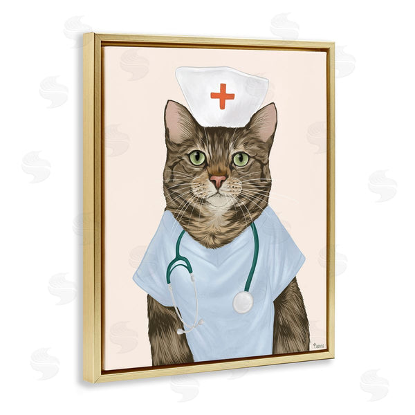 Stupell Industries Tara Royle | Nurse Doctor Cat