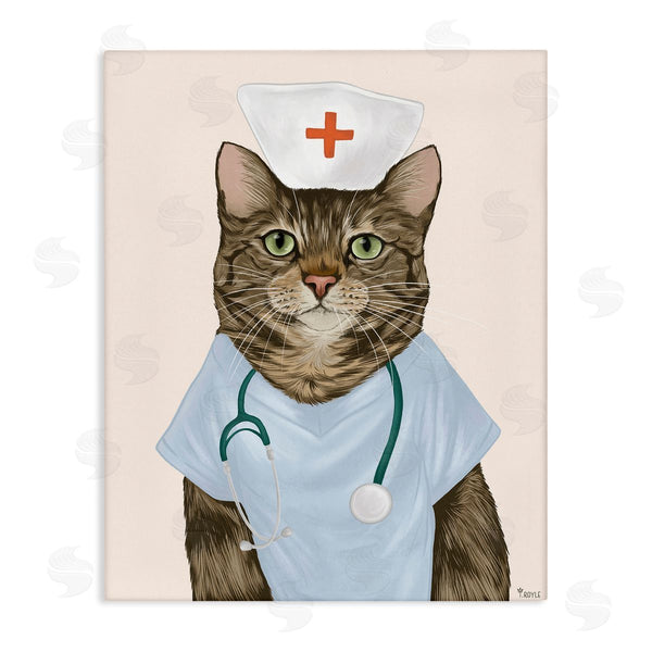 stupell industries Tara Royle | Nurse Doctor Cat