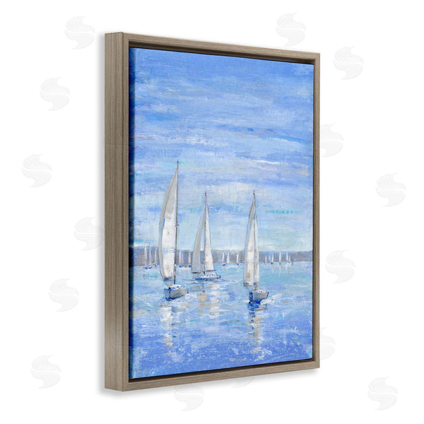 Stupell Industries Tim O'Toole | Blue Sailboat Fleet