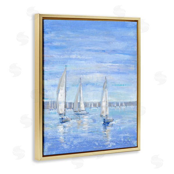 Stupell Industries Tim O'Toole | Blue Sailboat Fleet