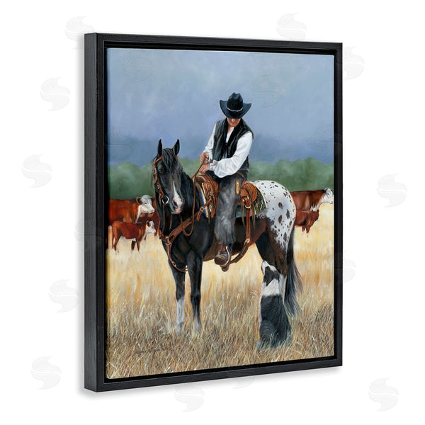Stupell Industries Victoria Schultz | Cowboy And Dog