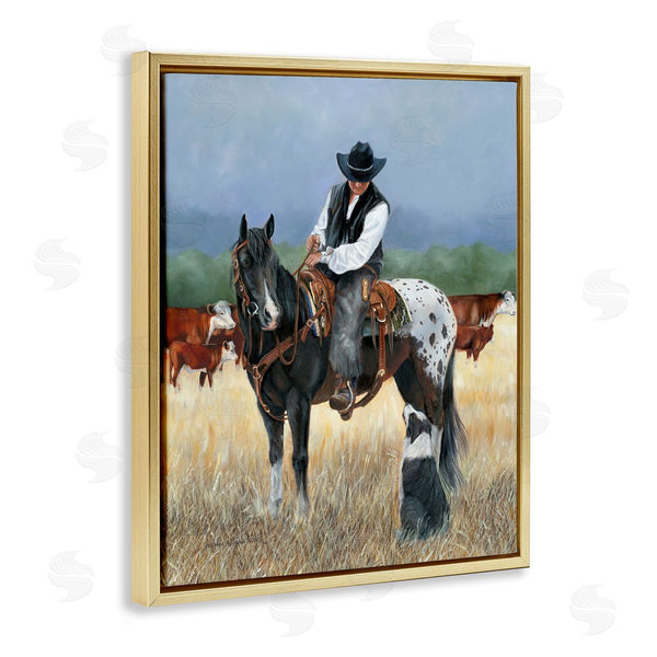 Stupell Industries Victoria Schultz | Cowboy And Dog