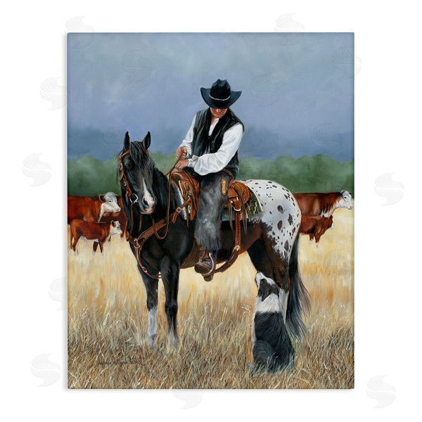 stupell industries Victoria Schultz | Cowboy and Dog
