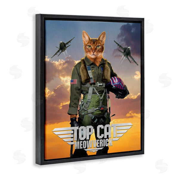 Stupell Industries Vincent Hie | Cat Pilot & Aircraft
