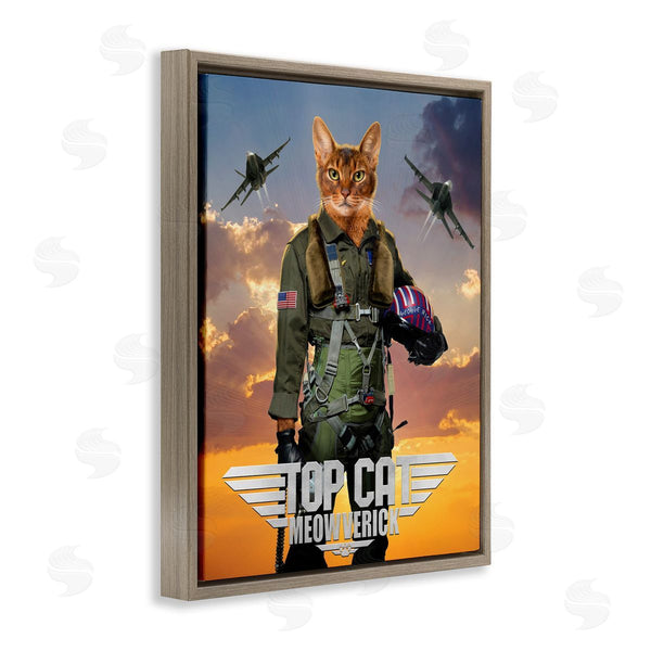 Stupell Industries Vincent Hie | Cat Pilot & Aircraft