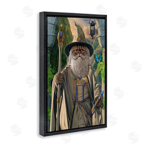 Stupell Industries Vincent Hie | Catdalf Cat Wizard