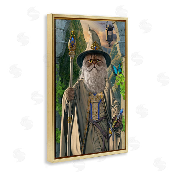 Stupell Industries Vincent Hie | Catdalf Cat Wizard