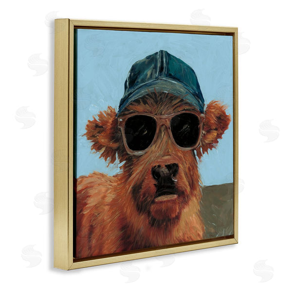 Stupell Industries Wani Pasion | Cow In Baseball Cap