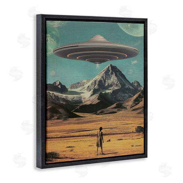 Stupell Industries Wumples | Woman With Overhead UFO