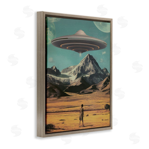 Stupell Industries Wumples | Woman With Overhead UFO