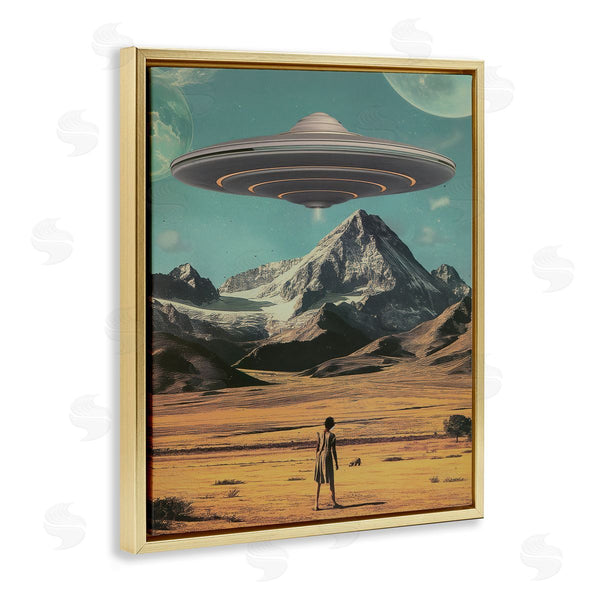 Stupell Industries Wumples | Woman With Overhead UFO